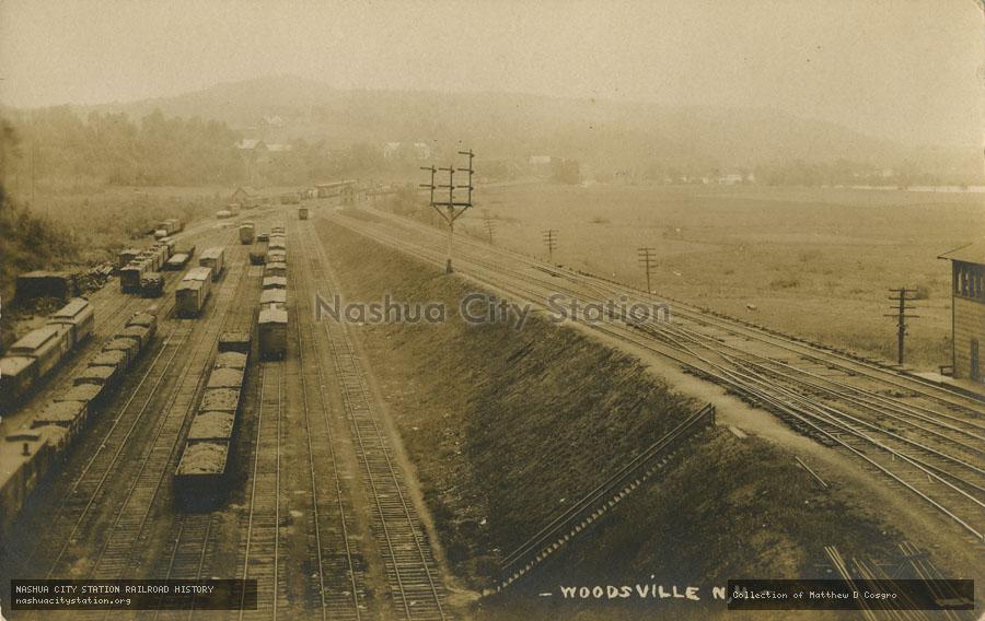 Postcard: Rail Yard, Woodsville, New Hampshire